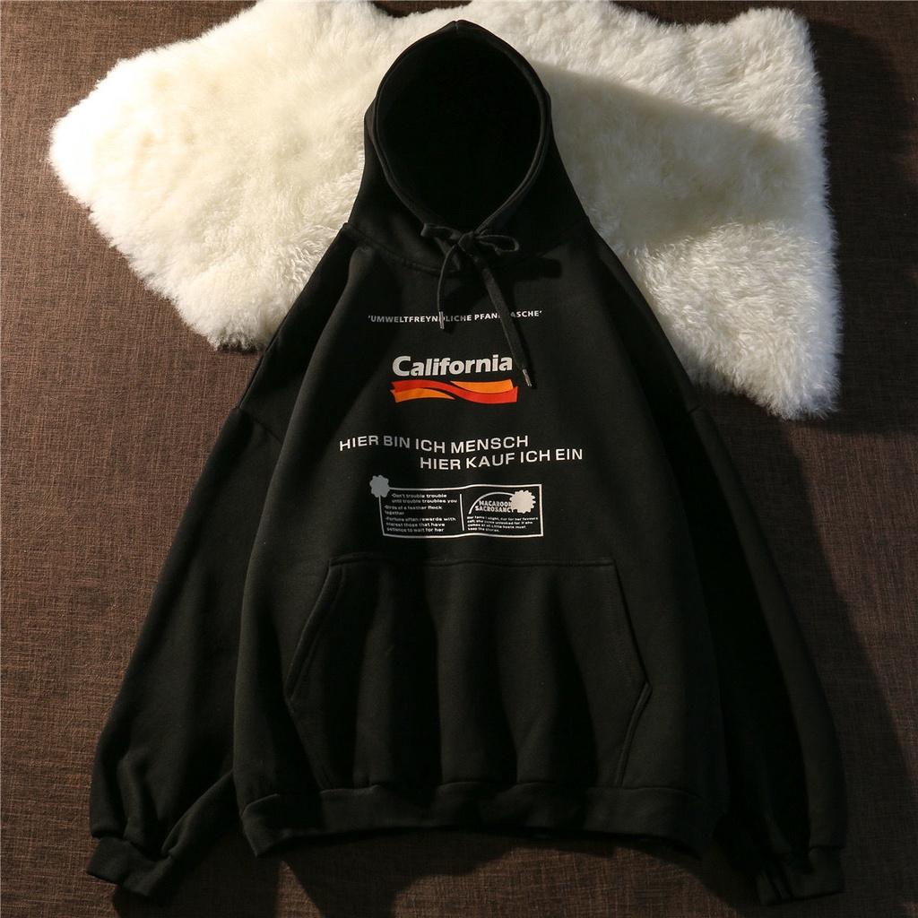 Áo Hoodie In Chữ Phong Cách Retro Mỹ