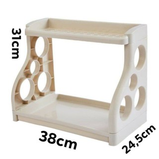 [ Giá Quá Sốc ] Kệ Gia Vị Hai Tầng (MẪU ĐƠN KHÔNG KÈM THỚT)