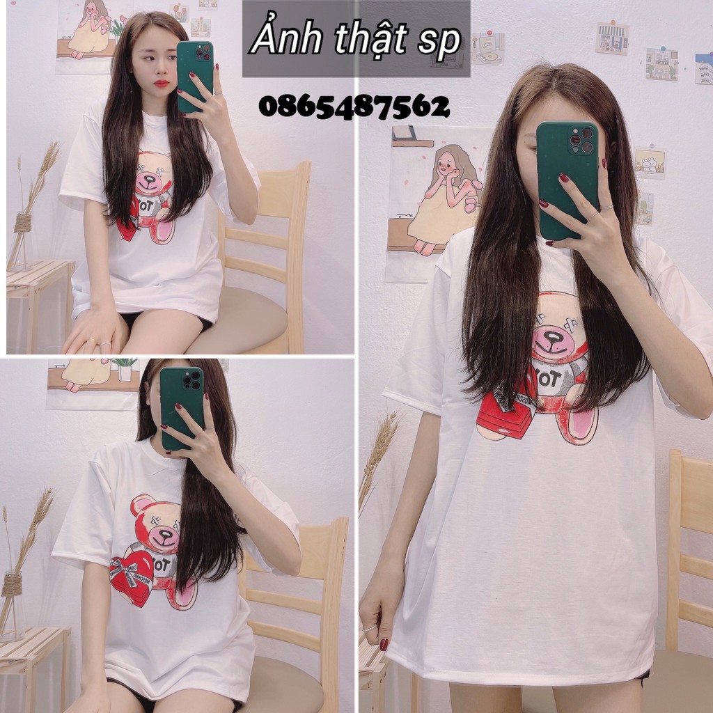 Áo Thun Nữ, Áo Phông Nữ Free Size 100% Cotton Hàng QC Loại 1 Full Túi Zip | BigBuy360 - bigbuy360.vn