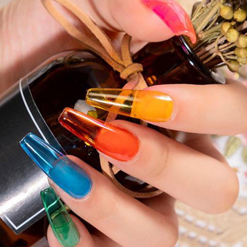 [Hàng mới về] Sơn móng tay gel uv trong suốt 8ml 18 màu sắc tùy chọn