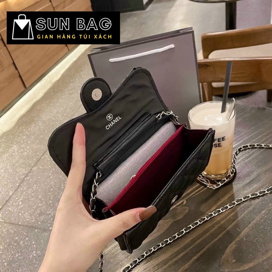 Ví nữ dài cầm tay, đựng thẻ, điện thoại, chìa khóa dùng đi chơi, đi dự tiệc, da cao cấp size 12-20cm SB076