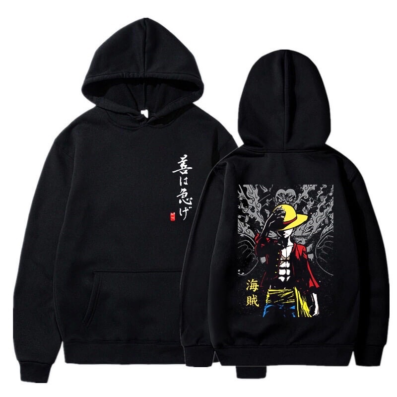 BST Áo Hoodie Nỉ Dài Tay In Hình Luffy Zoro One Piece cực đẹp giá siêu rẻ