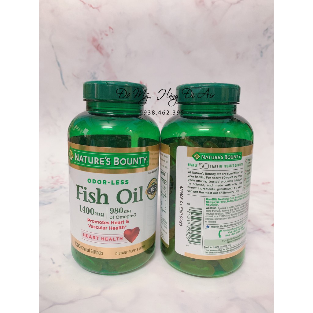 Dầu cá Nature's Bounty Fish Oil 1400mg 130 viên