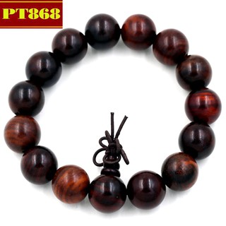 Vòng chuỗi đeo tay gỗ Đàn hương nâu đen 15 ly