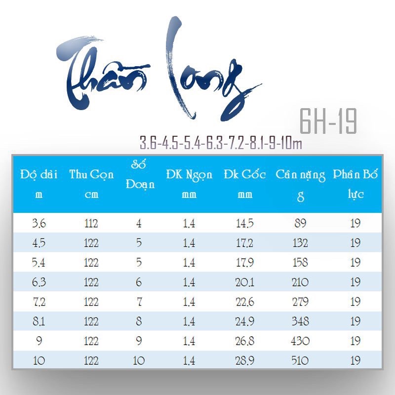 cần câu tay Hoa Mực Nước 6H