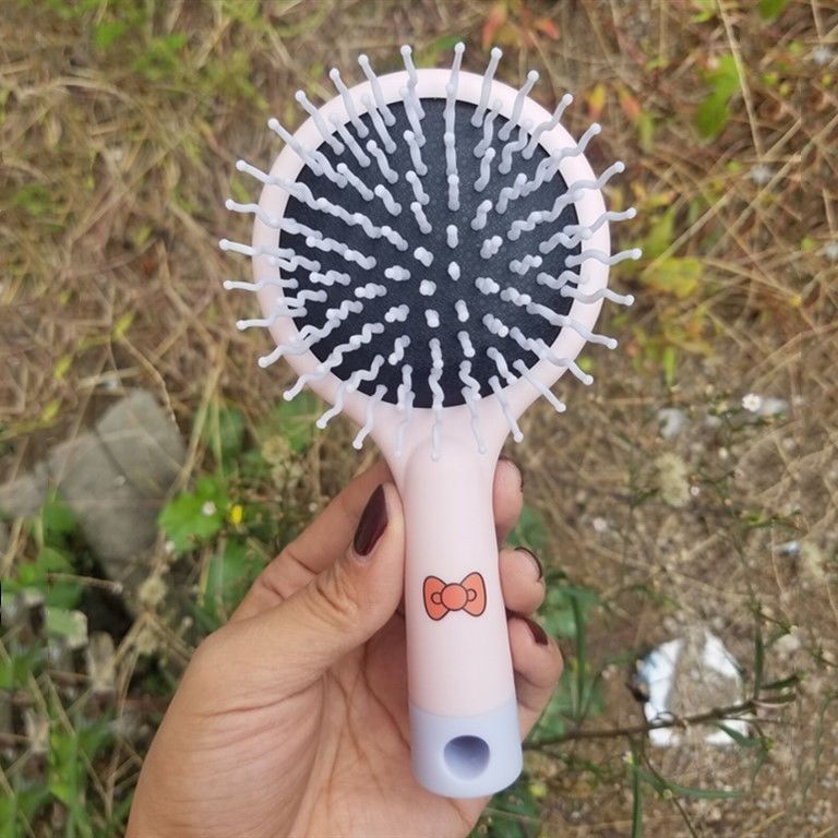 Lược chải tóc massage da đầu chống tĩnh điện có gương tiện dụng