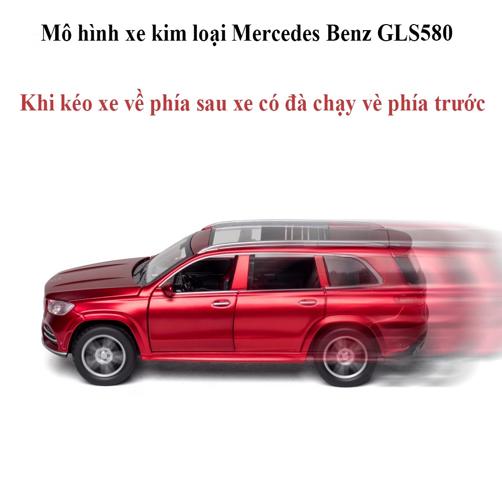 Xe mô hình Mercedes-Benz GLS580 1:32 CHIMEI Khung Xe Hợp Kim, Có Đèn Và Âm Thanh