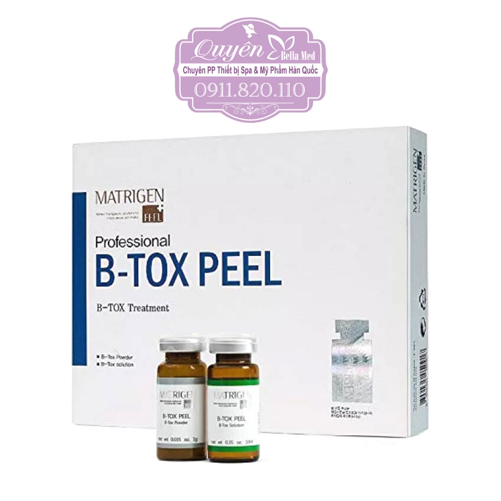 B-TOX PEEL 2 MÀU- 6 lọ Tảo Btox và 6 lọ Nước Hoạt Chất