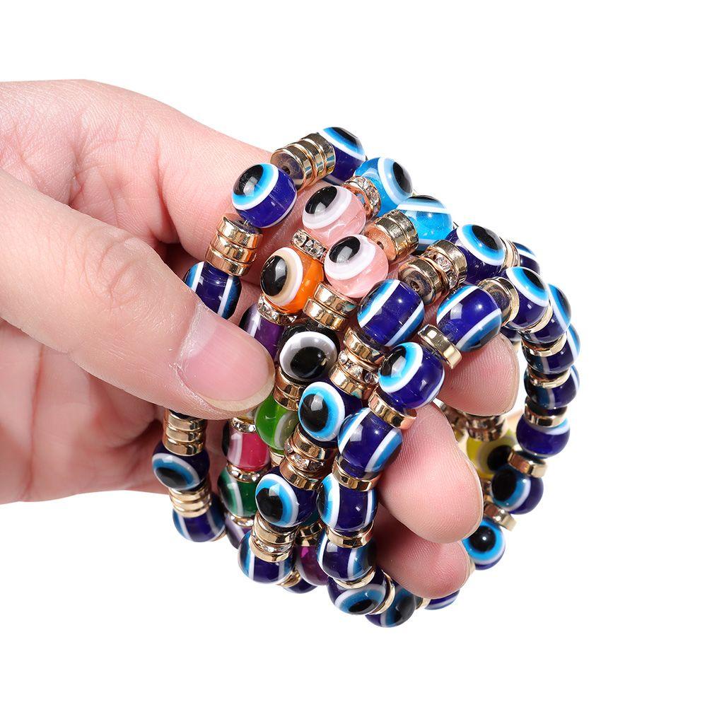 Vòng Tay Xỏ Hạt May Mắn Co Giãn Handmade Phong Cách Bohemian Thời Trang Cho Nữ