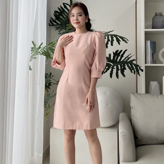 VERCHINI - Đầm chữ A tay phồng thời trang QANN006