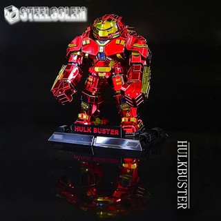 Mô hình thép 3D tự ráp Hulk Buster bản màu