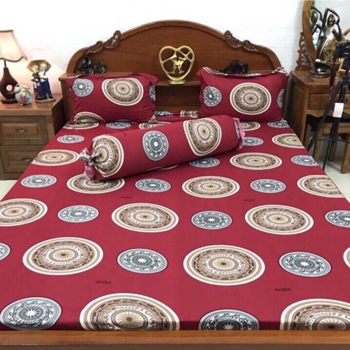 Bộ ga gối m6/m8 drap giường poly, ga trải giường + 2 vỏ gối nằm đơn giản Bedding