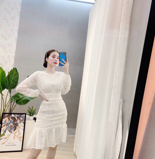 Váy ren đuôi cá thiết kế, Đầm dự tiệc cao cấp giấu bụng siêu tốt VRS012191 | BigBuy360 - bigbuy360.vn