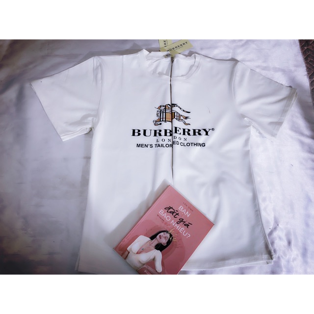 Áo phông in hình burerry ( ảnh + video thật)