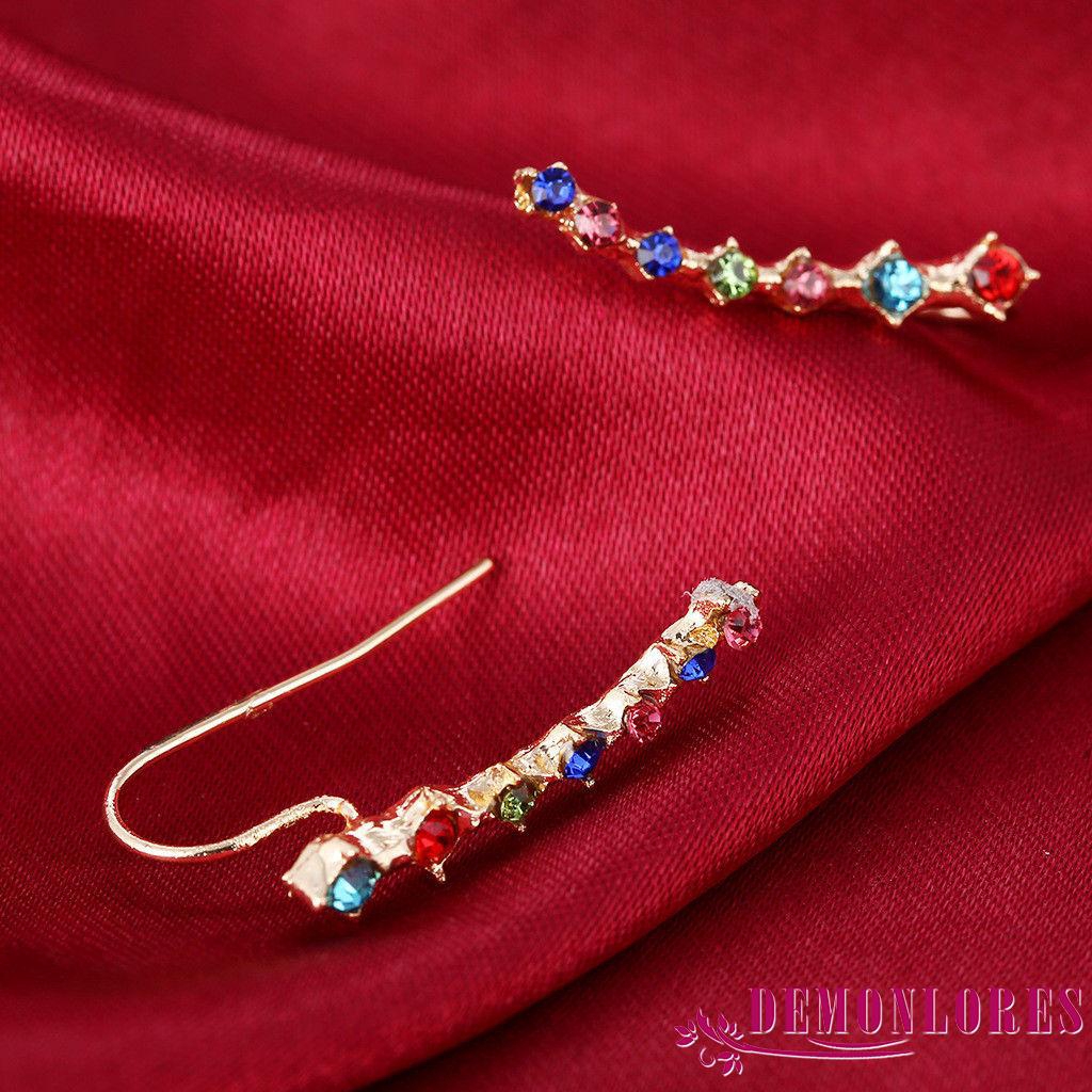 Đôi khuyên tai đính đá pha lê nhân tạo thời trang sang trọng dành cho bạn nữ