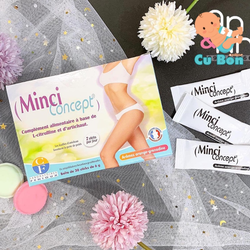 Giảm cân nhanh hiệu quả Minci Concept của Pháp 30 gói chính hãng giảm mỡ bụng cho phụ nữ an toàn không gây mệt mỏi