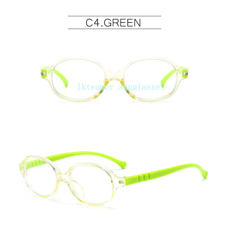 Mắt kính gọng oval chống ánh sáng xanh thời trang dành cho các bé