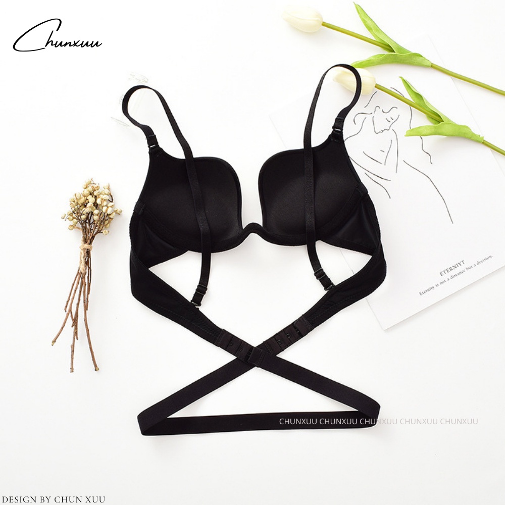 Áo ngực nữ hở lưng vải đúc su có gọng đệm kép thiết kế thời trang nâng đẩy ngực ChunXuu - AV55