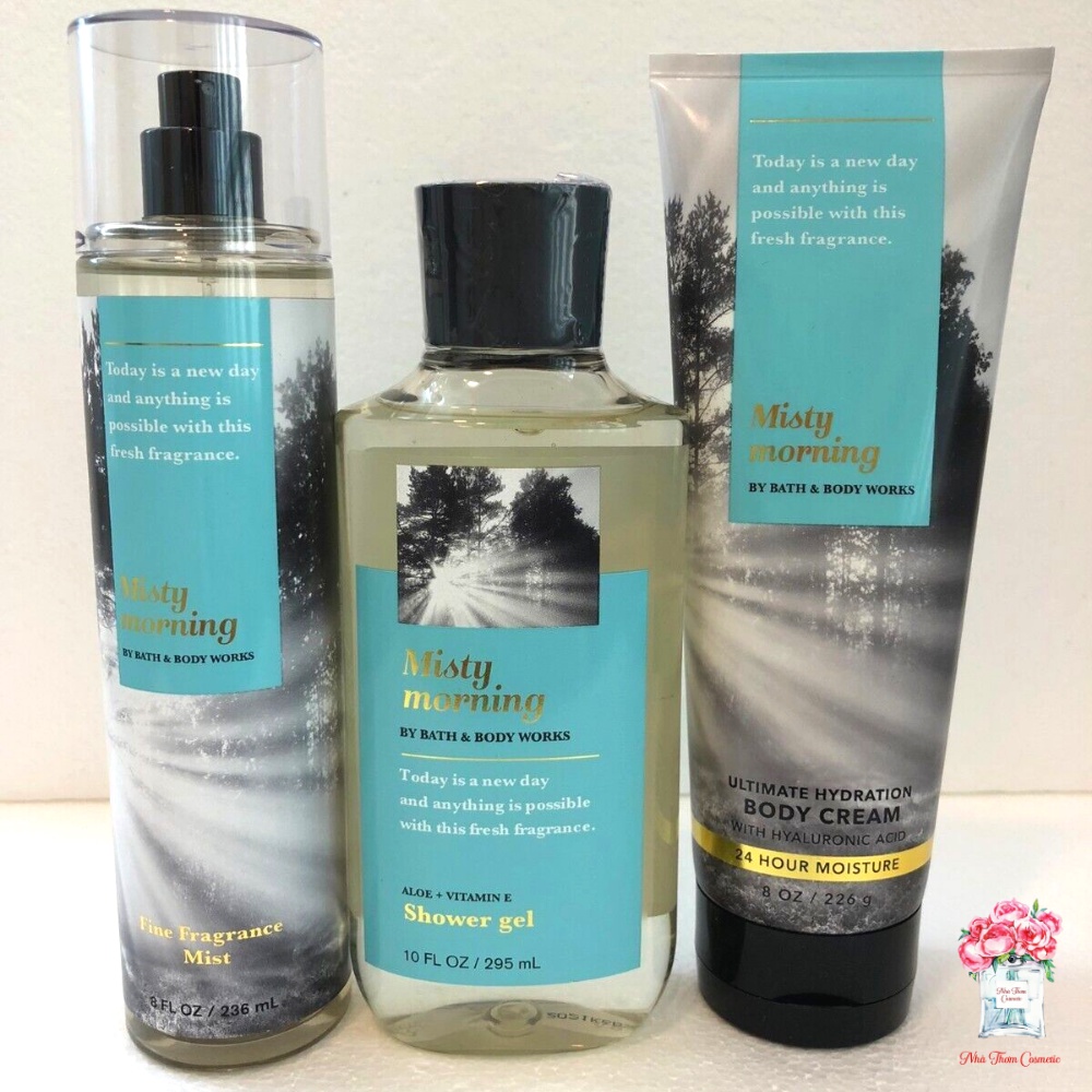 Xịt Thơm Toàn Thân Bath & Body Works Misty Morning Thanh Mát Lưu Hương Lâu Giúp Khử Mùi 236ml