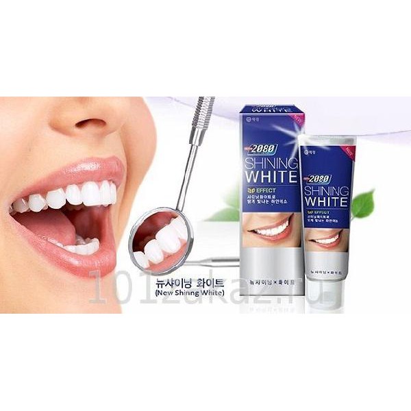Kem đánh răng tẩy sạch vết ố trên răng 2080 Shining White 3D Effect Hàn Quốc 100g - 2201701