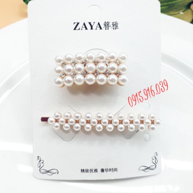 Kẹp Xước Và Cột Tóc Hạt Châu Hot, buộc tóc hạt châu