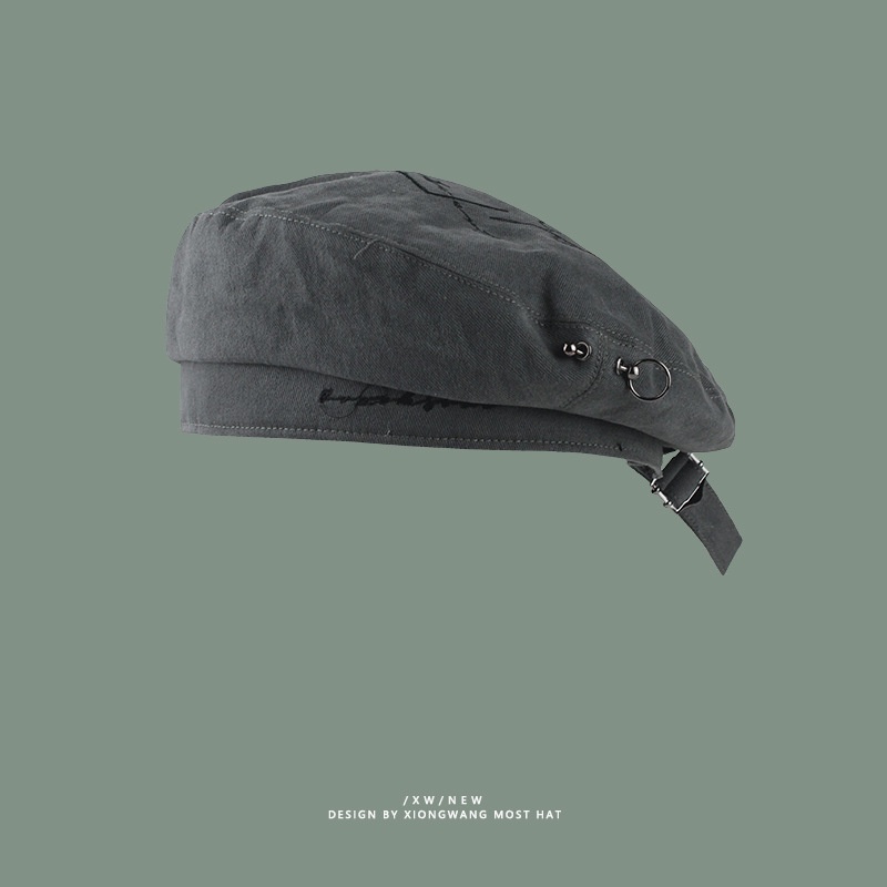 Mũ Beret thêu họa tiết phong cách hiphop cá tính cho nữ