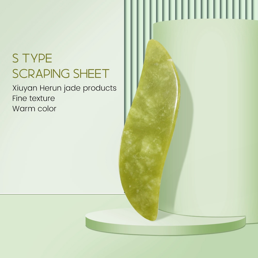 Bảng Gua Sha Tự Nhiên Hình Chữ S Chăm Sóc Da Mặt Và Cơ Thể P00403