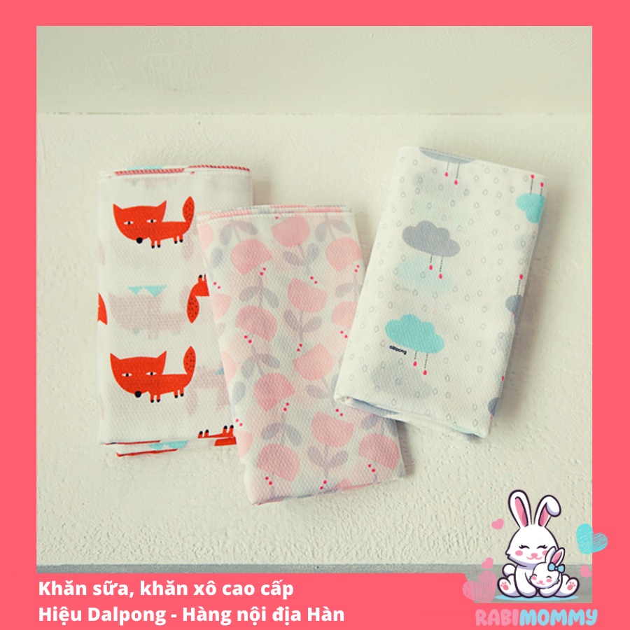 Khăn sữa, khăn xô organic Dalpong - Hàng nội địa Hàn/ set gồm 10 khăn kích thước 35x35cm