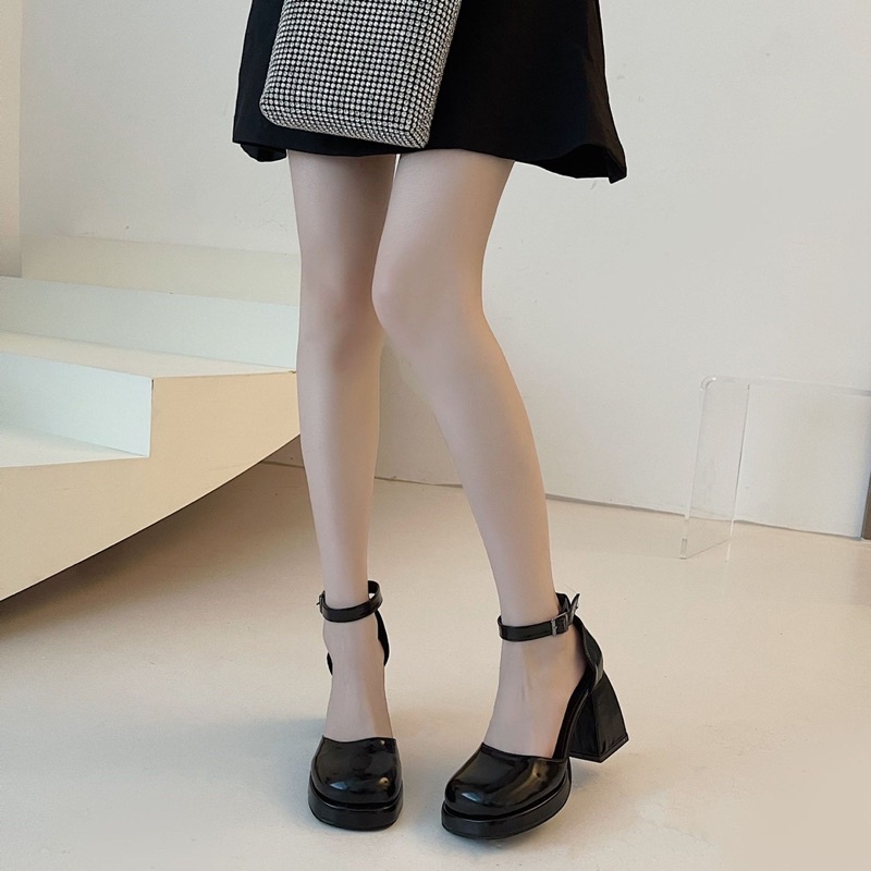 [Sẵn-đa số lùi size]✨Giày Lolita Cao Gót 9cm Quai Cổ Chân ( Size 35 - 39 ) 2211