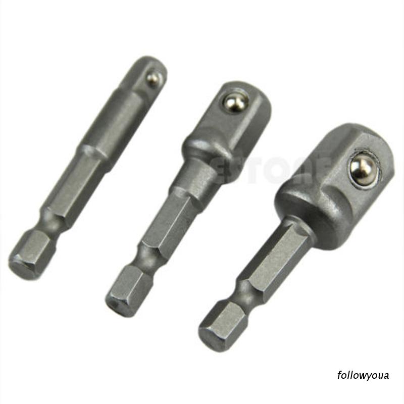 Bộ đầu gắn mũi khoan lục giác 1/4&quot; 3/8&quot; 1/2&quot; dễ sử dụng