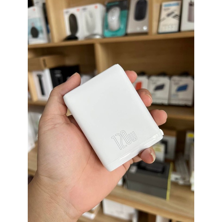 Củ sạc Wiwu Mini Gan Quick Charger TR257- A Công suất cao 120W, sạc laptop, máy tính bảng, điện thoại - hàng chính hãng