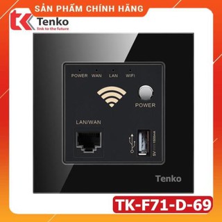 [ Chính Hãng ] Bộ Phát WIFI Âm Tường Chuẩn N 300mbps + 1 LAN(Rj45) và USB 3G - Thiết Kế Chuẩn Vuông Tenko TK-F71-D-69