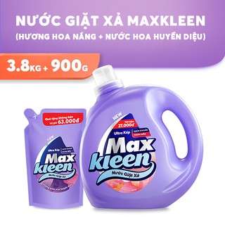 Combo chai nước giặt xả maxkleen 3.8kg + túi nước giặt xả 900g - ảnh sản phẩm 3