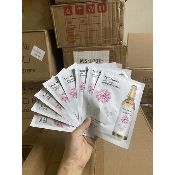 Hộp 8 Mặt Nạ Collagen Yến Teil Micro