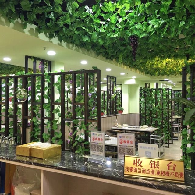 Dây leo lá nho xịn  bó 5 dây dài 2m7-Lá giả