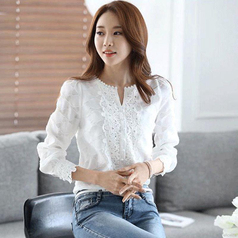 FREESHIP ĐƠN 99K_ Áo nữ tay dài phối ren thời trang quyến rũ
