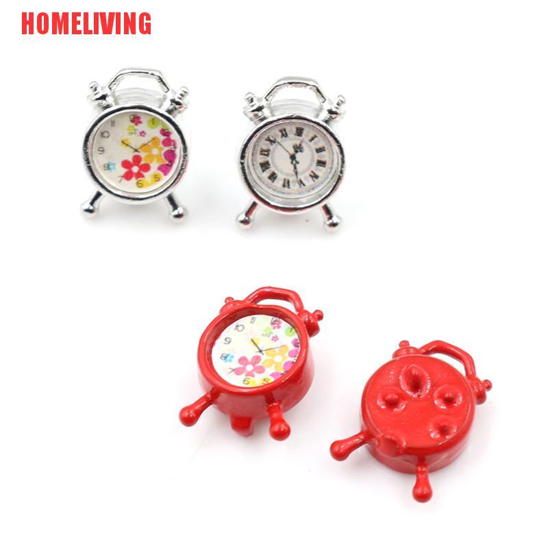 Đồng Hồ Báo Thức Mini Tỉ Lệ 1 / 12 Dùng Để Trang Trí Nhà Búp Bê