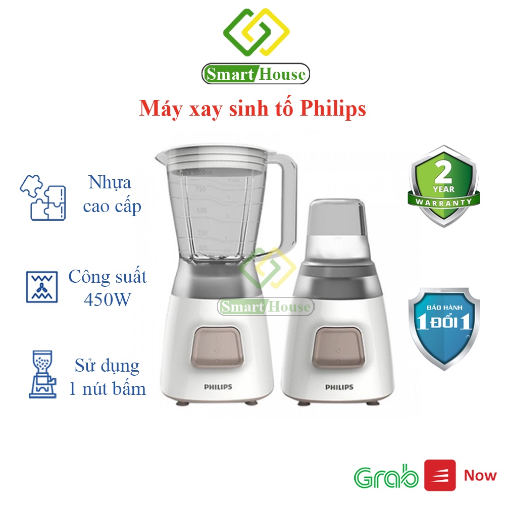 HR2056 - Máy xay sinh tố Philips HR2221/00 - Cối nhựa 700 W - Hàng chính hãng - Smart House