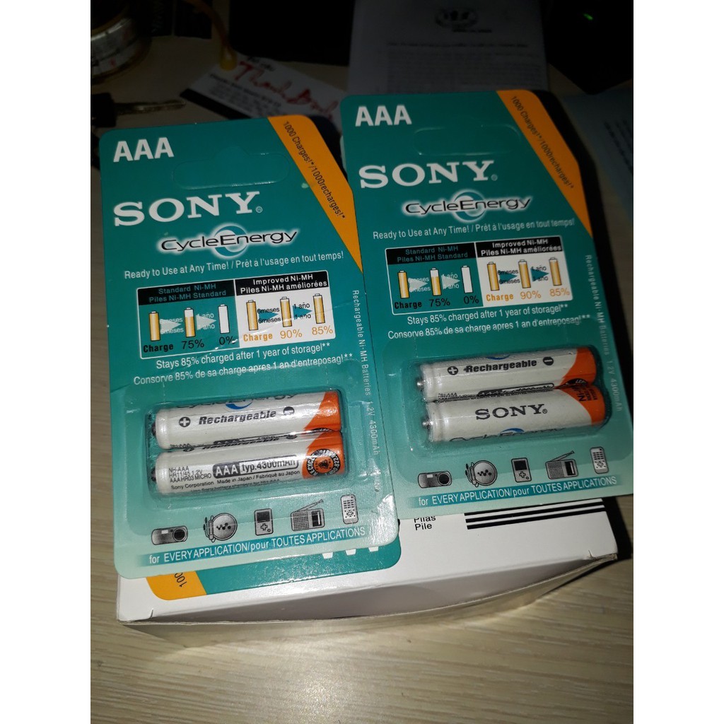 [Mã SKAMLTSM9 giảm 10% đơn 99K] PIN SẠC SONY AA và AAA, 1 vỉ 2 viên pin, nguyên seal