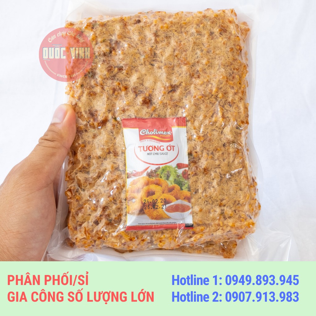 [Mã GROSALE2703 giảm 8% đơn 250K] Combo 4 gói cơm cháy chà bông không cay loại 250g/gói