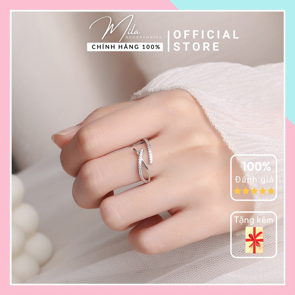 Nhẫn nữ cá tính titan đẹp MILA N105 ❤️TRENDING❤️ Titan cao cấp không gỉ dễ dàng điều chỉnh vừa tay Mila Accessories