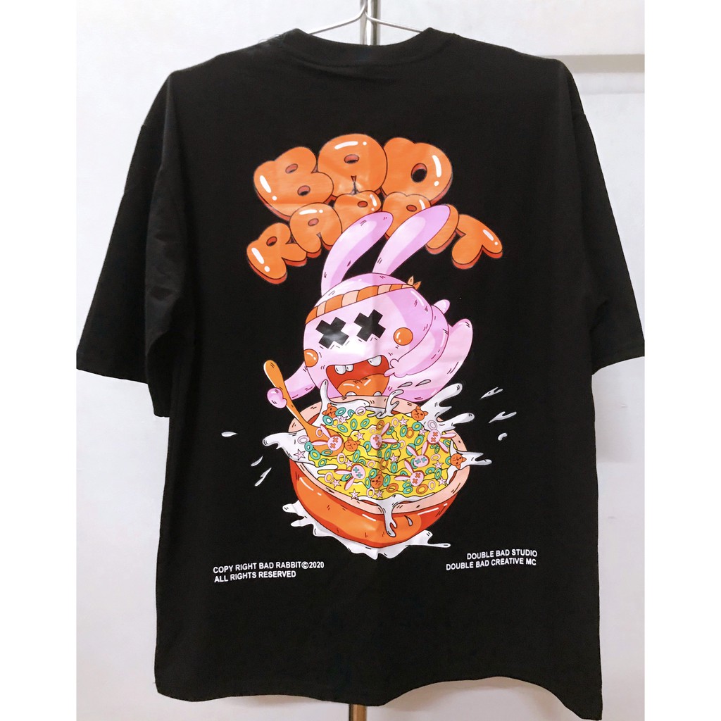 Áo thun Unisex Bad Rabbit (Thỏ 7 màu) - Cam