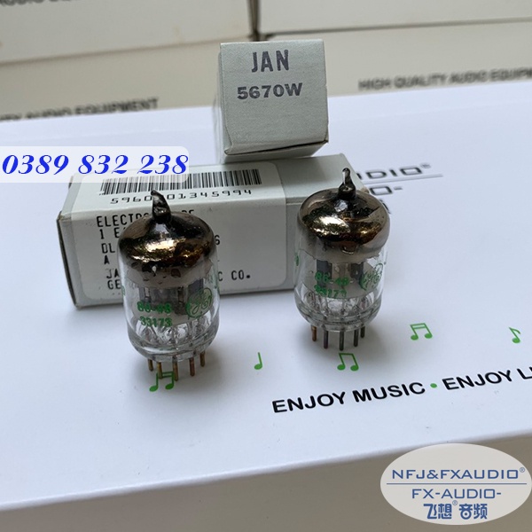 Bóng đèn điện tử GE 5670W thay thế cho bóng 6N3, 6H3n, 2C51