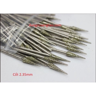 Mũi mài, điêu khắc đá, ngọc, thủy tinh, gốm sứ (mũi mài phủ kim cương)