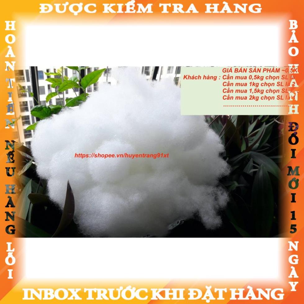 Bông gòn nhân tạo nhồi lõi gối, thú bông, trang trí chụp ảnh, decor ( 0.5kg) dinhluon