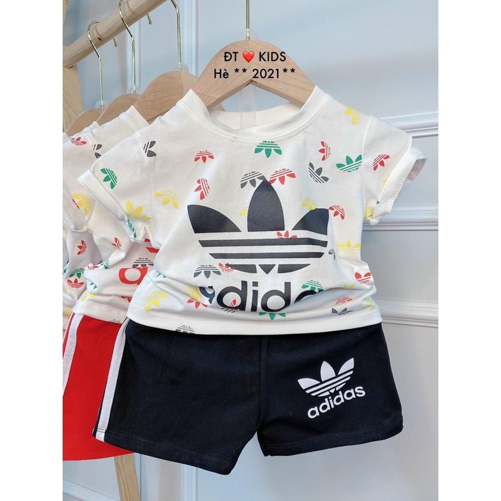 Bộ cộc tay Thun Lạnh Minky Mom bé trai bé gái size 6-18kg💖 Bộ ngắn tay Adidas cho bé trai bé gái thun lạnh cao cấp