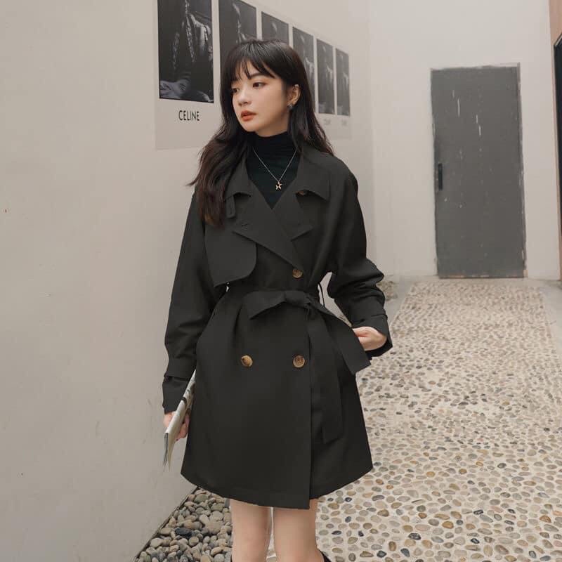 Áo khoác mangto kaki dáng vừa