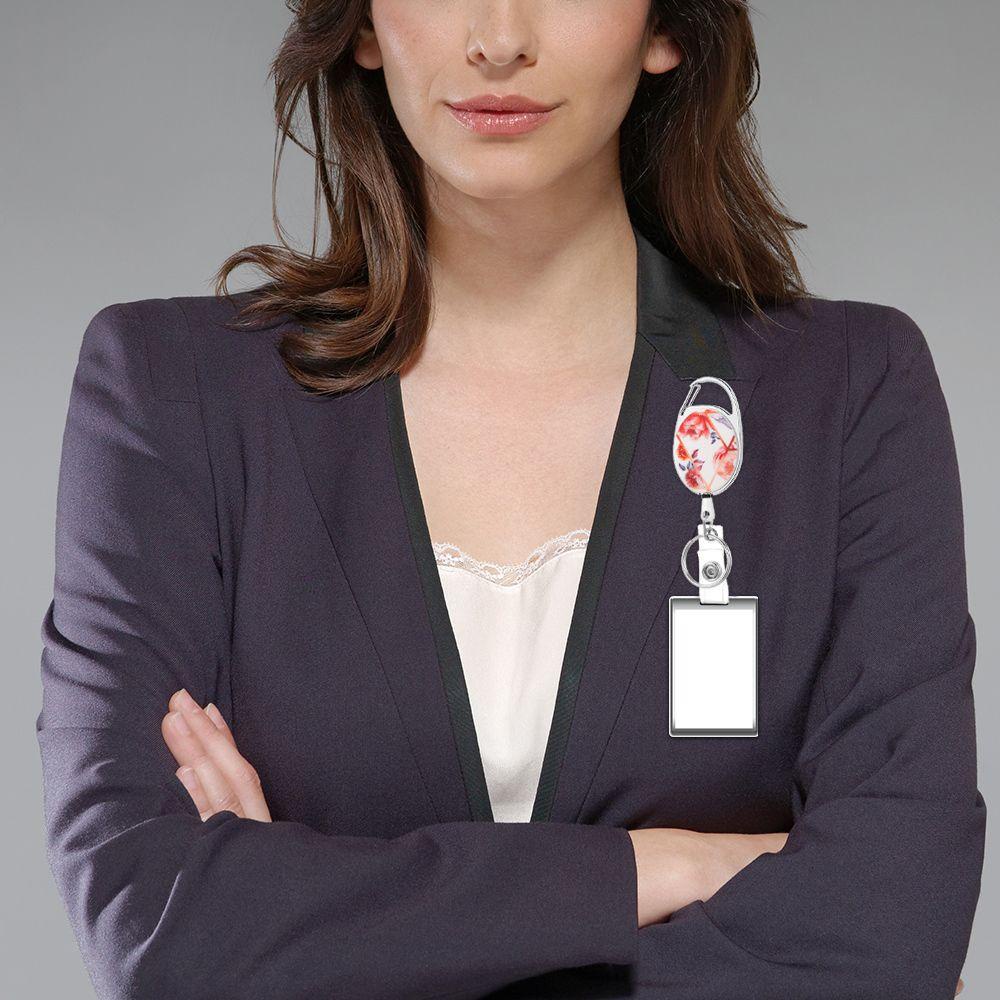 Giá Đỡ Thẻ ID / Thẻ ID Hình Hoa / Cẩm Thạch Có Thể Thu Gọn