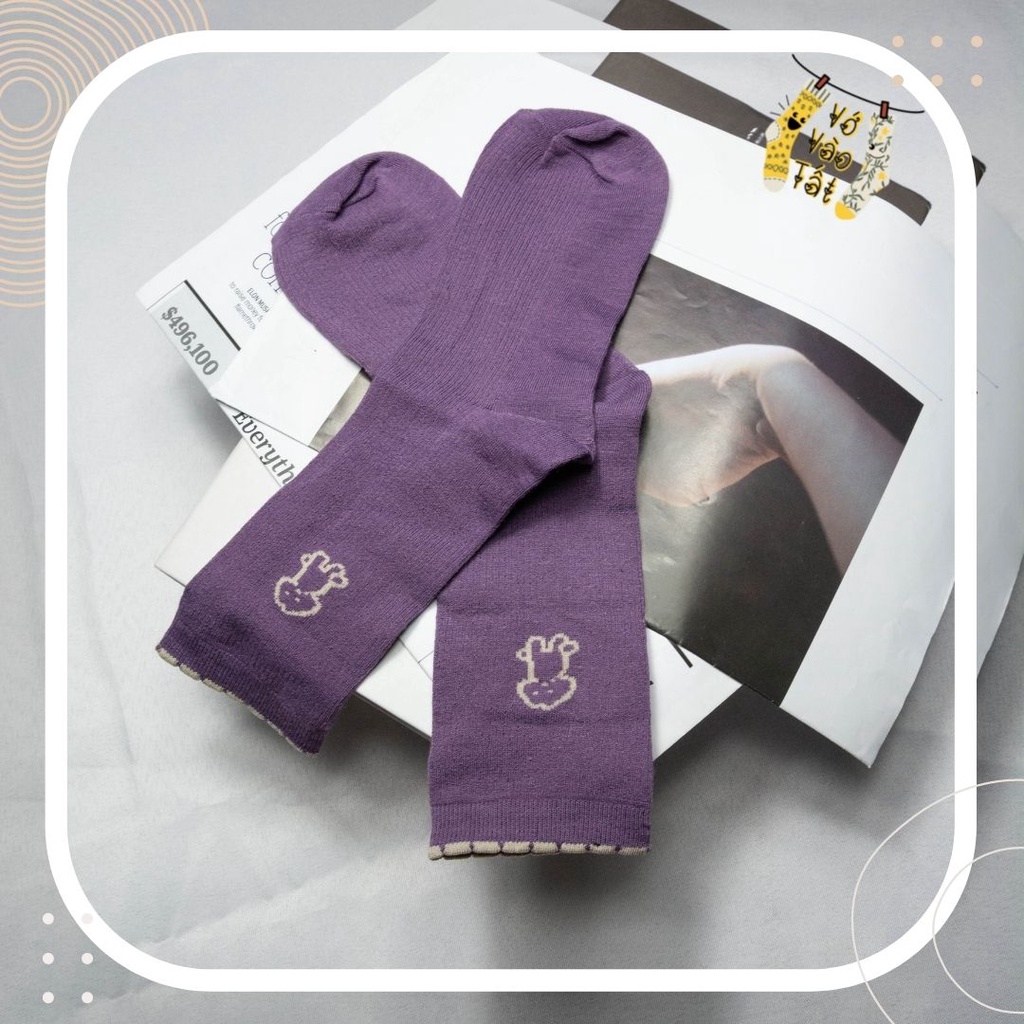 TẤT VỚ CỔ CAO CÚN SỌC CHÌM NHIỀU MÀU