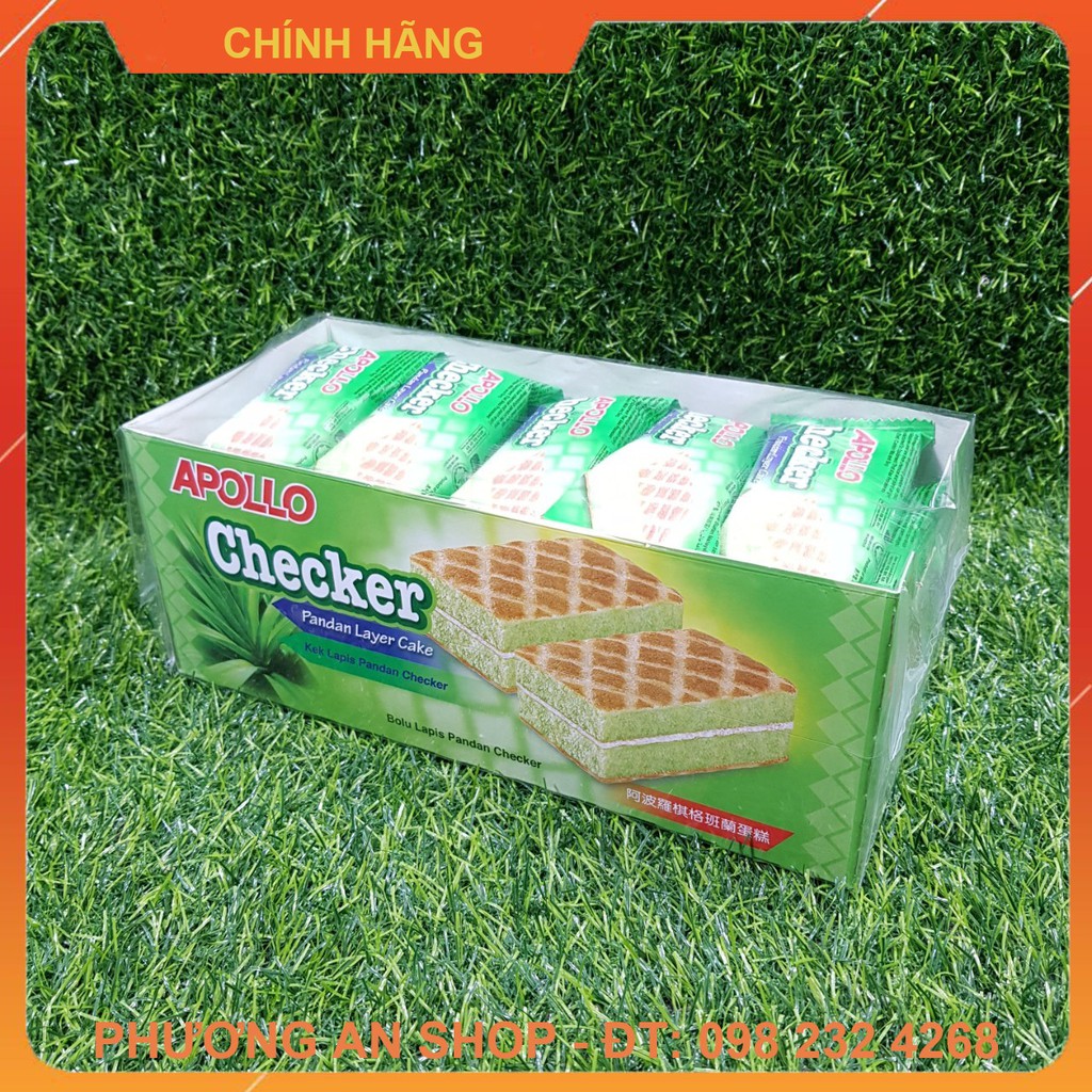 Bánh bông lan giòn Apollo Checker nhập khẩu CHÍNH HÃNG - hộp 360g